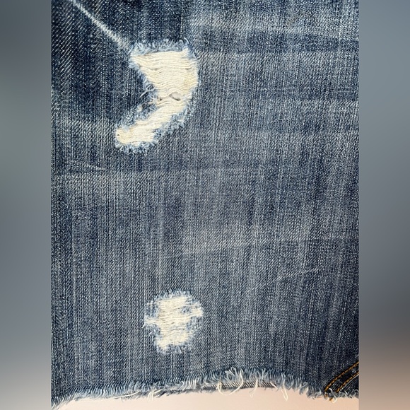 Women’s Billabong MiniLow Rise Denim Distressed Skirt - Picture 8 of 15